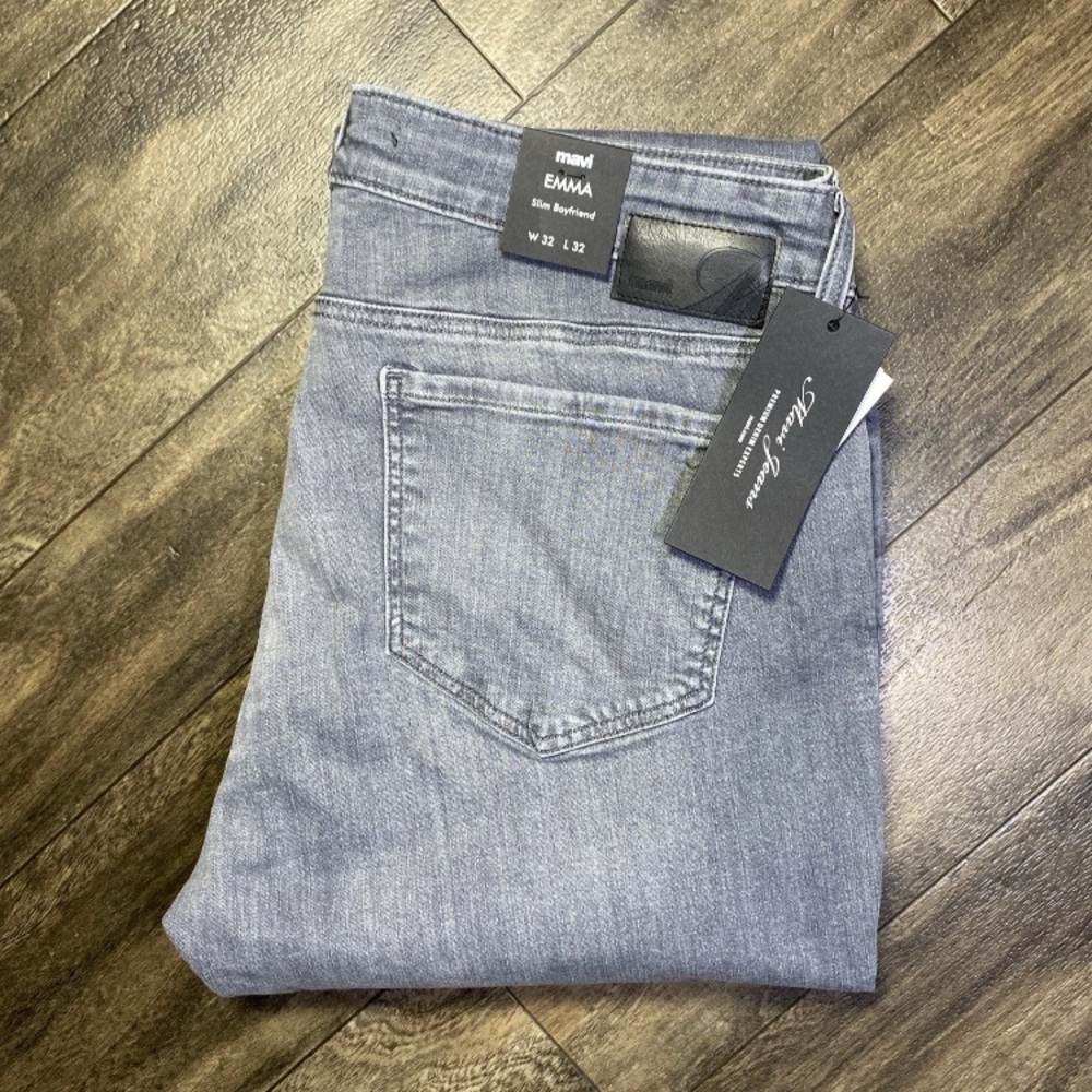 Mavi Emma Slim Boyfriend Jeans Size 32x32 Mid Grey Tribeca NWT Stitch Fix Preppy - Picture 9 of 9